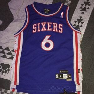 Julius Erving jersey #6 reebok jersey size large 14-16y +2 length